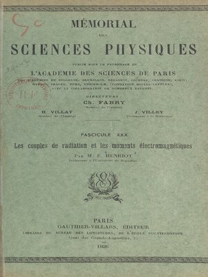 cover image of Les couples de radiation et les moments électromagnétiques